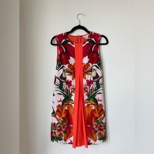Ted Baker orange tropical dress